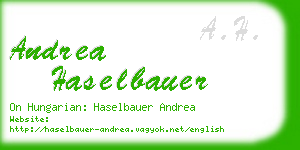 andrea haselbauer business card